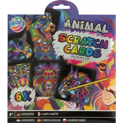 Škrabací obrázky 6 ks zvířata – Zbozi.Blesk.cz