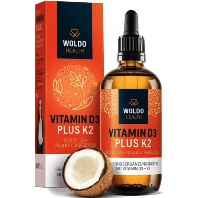 Woldohealth Vitamin D3 + K2 50 ml – Zboží Dáma