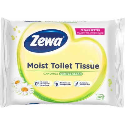 ZEWA Natural Camomile vlhčený bílý 42 ubrousků – Zbozi.Blesk.cz