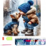 NORIMPEX Diamantové malování Chlapeček s pejskem 30 x 40 cm – Hledejceny.cz