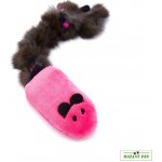 Pískací potvůrky plyšová pro psy myš s králičí kožešinou – Zboží Dáma