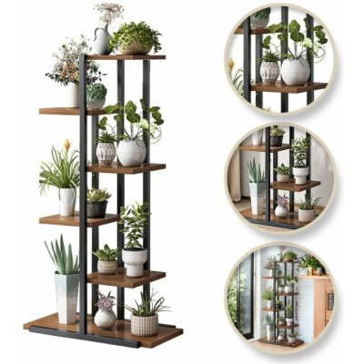 Flamenco Mystique Stojan na květiny 113 x 60 x 20cm černý a hnědý SZ16CZ – Hledejceny.cz