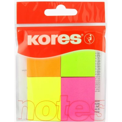 Bloček samolepící 40x50mm 4 neon barvy 4x50 listů Multicolour – Sleviste.cz