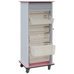 DEXTER 27 ABS vozík boxový, roletový, 1780x780x620 mm, korpus bílý, horní a spodní deska pastelově růžová – Hledejceny.cz