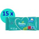 Pampers Fresh Clean dětské čisticí ubrousky 15 x 80 ks