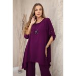 Kesi komplet 1025A halenka s přívěškem + kalhoty bordó – Zboží Mobilmania