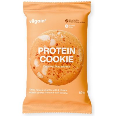 Vilgain Protein Cookie karamel s makadamovým oříškem 80 g – Zboží Dáma