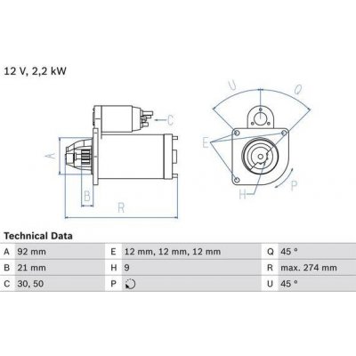 Startér BOSCH 0 986 016 210 – Zbozi.Blesk.cz