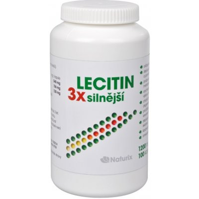 Naturix LLC. Lecitin 1200 mg 3 x silnější 100 kapslí – Zboží Mobilmania