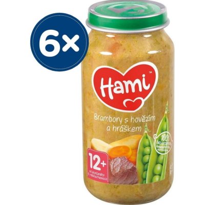 Hami Brambory s hovězím a hráškem 6 x 250 g – Sleviste.cz