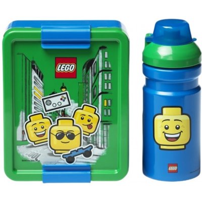 LEGO® Iconic Boy svačinový set láhev a box modrá zelená