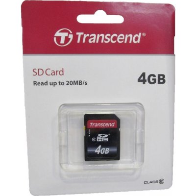 Transcend SDHC 4 GB Class 10 TS4GSDHC10 – Hledejceny.cz