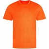Pánské sportovní tričko Pánské funkční prodyšné tričko elektrická oranžová