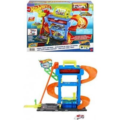 Mattel Hot Wheels CITY COLOR SHIFTERS AUTOMYČKA S OTOČNÝM TUNELEM – Hledejceny.cz