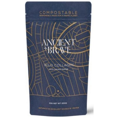 Ancient & Brave Wild Marine Collagen mořský kolagen v kompostovatelném sáčku 200 g – Hledejceny.cz