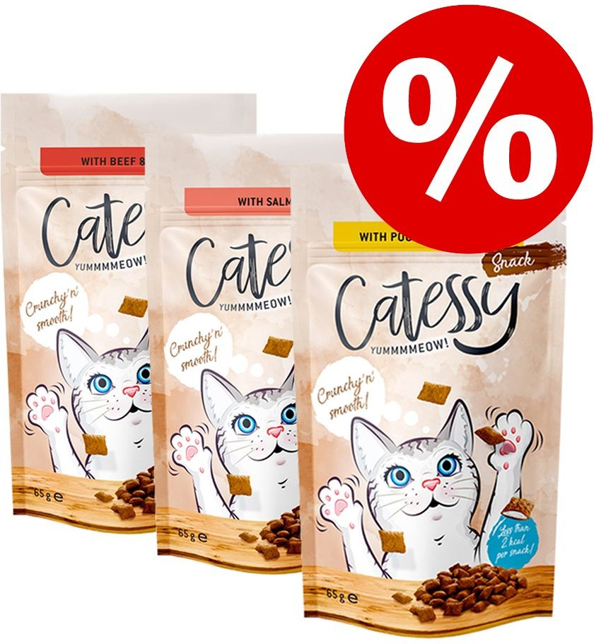 Catessy křupavé taštičky losos 3 x 65 g