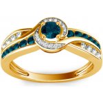 Luxusní prsten s modrými diamanty Blue Lagoon KU109Y – Sleviste.cz