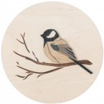 BeWooden Dřevěná dekorace na zeď Goldfinch Wooden Image – Zboží Mobilmania