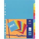 Rejstříky "Happy Fluo", různé barvy, plastový, A4 maxi, 12 dílný, VIQUEL – Hledejceny.cz