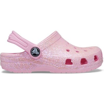 Crocs CLASSIC GLITTER CLOG T dětské růžová – Hledejceny.cz