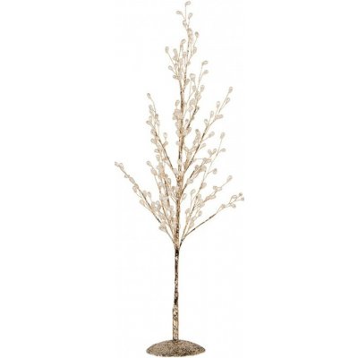 Zlatý vánoční stromeček s perličkami a třpytkami - 9*9*50 cm - Clayre & Eef – Zboží Mobilmania
