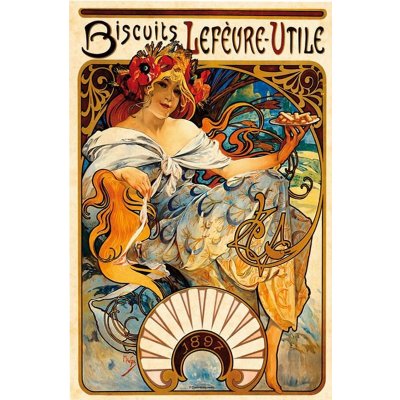 D-Toys Alfons Mucha Oplatky Lefèvre-Utile 1000 dílků