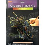 Creatoys Škrabovací obrázek duhový Triceratops – Zboží Dáma