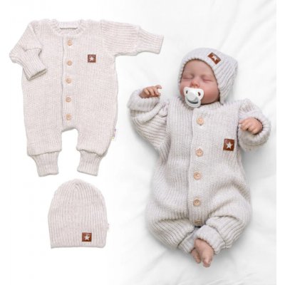 Baby Nellys Rostoucí pletený oversize overálek – Hledejceny.cz