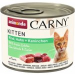 Carny Kitten hovězí kuřecí a králičí 200 g – Zbozi.Blesk.cz