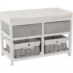 Shabby Chic COU5071/G 4Z a lavicí 34x69x47 cm šedá – Sleviste.cz