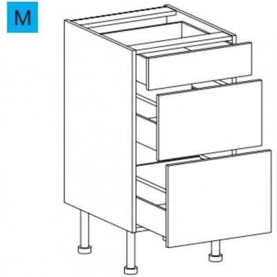 EBS MBAES453ZB Skříňka spodní plnovýsuvná, 45 cm, bílá lesk 1 set – Zboží Dáma