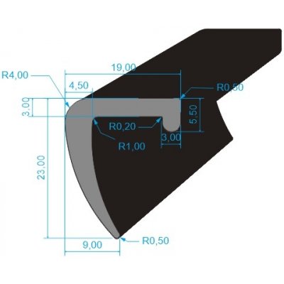 4030033 Profil EPDM schvarz Gumový těsnící profil EPDM | Zboží Auto