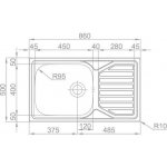 Sinks N73 Set OKIO 860 XXL + PRONTO – Sleviste.cz