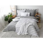 XPOSE bavlna povlečení KLAUDIE DUO na dvě lůžka šedé/bílé 140x200 70x90 – Zboží Mobilmania