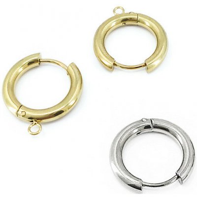 Kruhové náušnice 316L 3mm - 1Ks - 10 mm / Ne / Light Gold SL – Hledejceny.cz