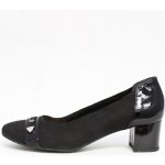 Pohodlné černé kožené lodičky – Zboží Dáma