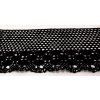 Bavlněná paličkovaná krajka - černá - šířka 14 cm