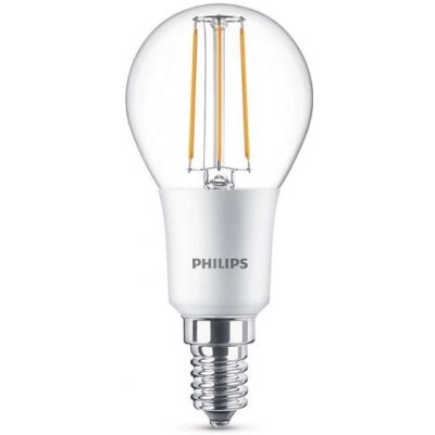 Philips stmívatelná LED kapka filament E14 40W 2700K 5W filament – Hledejceny.cz
