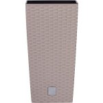 Prosperplast Květináč Rato square 26,5 x 26,5 x 50 cm moka – Zboží Mobilmania