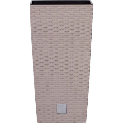Prosperplast Květináč Rato square 26,5 x 26,5 x 50 cm moka – Zboží Mobilmania