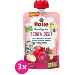 HOLLE Zebra Beet Bio ovocné pyré jablko banán a červená řepa 3 x 100 g – Hledejceny.cz