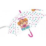 Eplusm Tlapková Patrola deštník dětský automatický transparentní růžový – Zboží Dáma