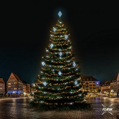 DECOLED LED světelná sada na vánoční stromy vysoké 21-23 m teplá bílá s Flash ledové dekory EFD09S2 – Hledejceny.cz
