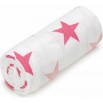 T-tomi Velká bavlněná TETRA osuška 120 x 120 cm Pink stars / růžové hvězdičky – Zboží Dáma