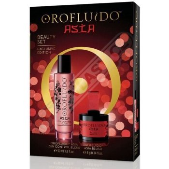 Orofluido Asia Beauty Asia Zen Control Elixir 50 ml + Asia Blush pro vlnité vlasy 4 g dárková sada