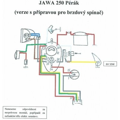 Elektroinstalace - JAWA 250 Pérák | Zboží Auto
