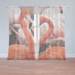 Sablio Záclony Plameňáci 2: 2ks 150x250cm – Zboží Mobilmania