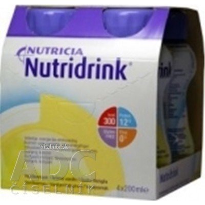 NUTRIDRINK S PŘÍCHUTÍ BANÁNOVOU POR SOL 4X200ML – Hledejceny.cz