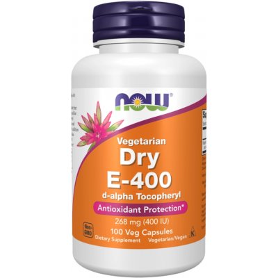 NOW Foods Vitamín E-400 Dry 268 mg 400 IU 100 rostlinných kapslí – Hledejceny.cz