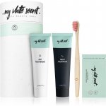 My White Secret Smile Beauty Care bělicí pásky na zuby + zubní pasta na den 65 g + zubní pasta na noc 65 g + bambusový zubní kartáček dárková sada – Hledejceny.cz